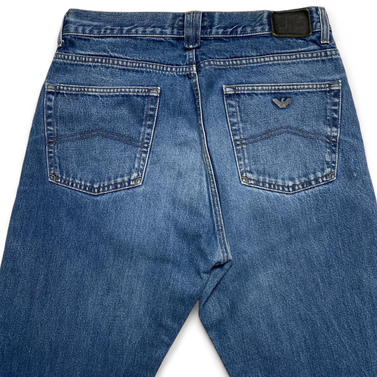 Armani Indigo 001 Light Blue Baggy Jeans