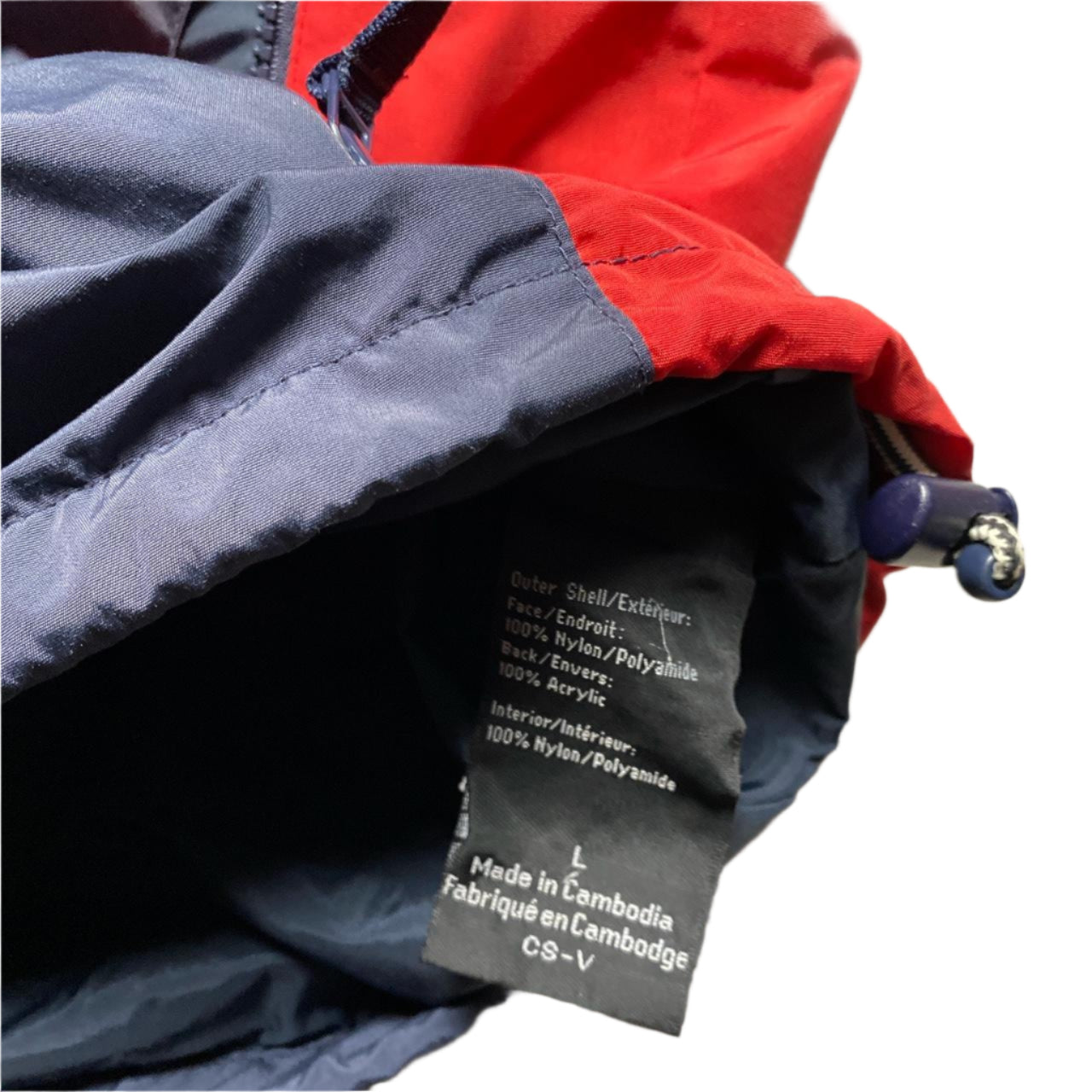 Helly Hansen Vintage Navy Red and White Windbreaker Jacket (L)