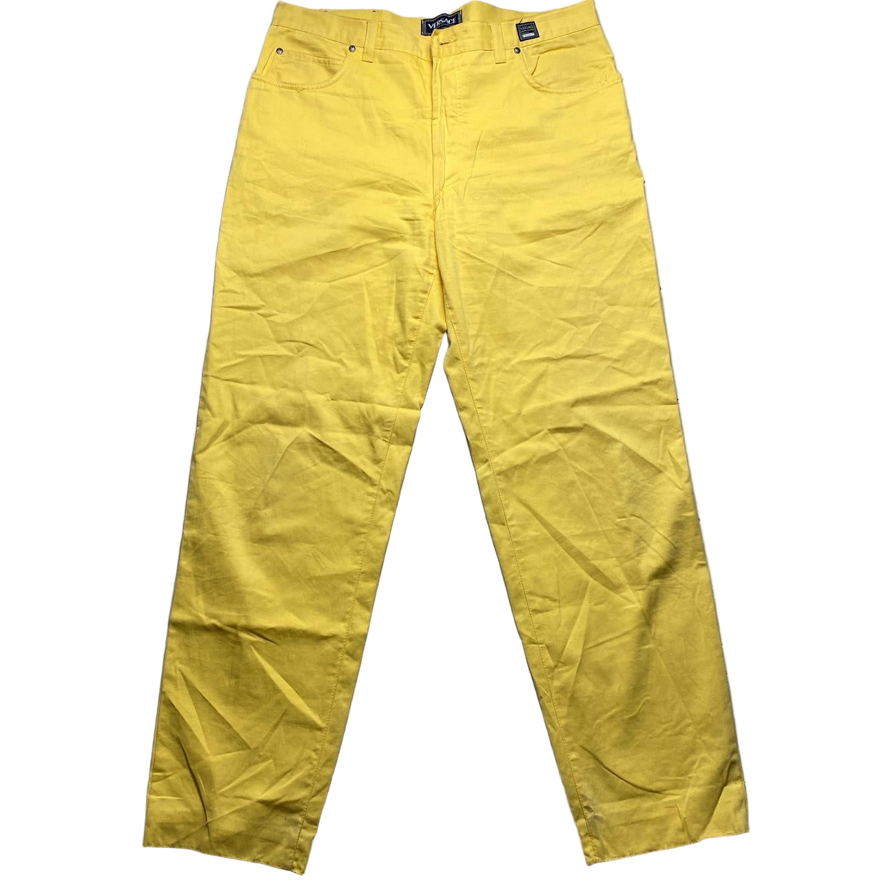 Versace Jeans Couture Yellow Vintage Baggy Jeans Trousers (40W)