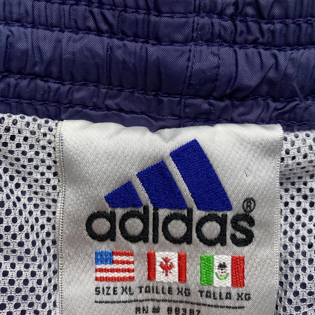 Adidas Vintage Purple Pink and White Shell Shorts (XL)