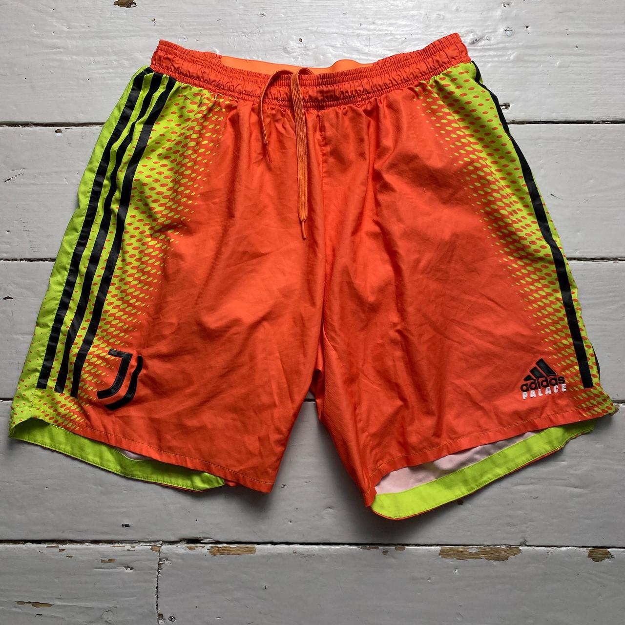 Adidas Palace Juventus Football Shorts Orange Green and Black