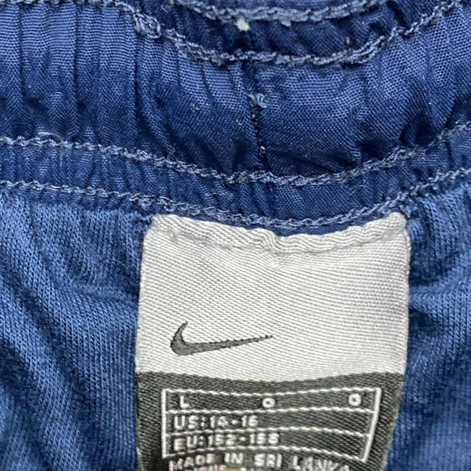 Nike Vintage y2k Swoosh Navy and White Shell Trackpant Bottoms (XS)