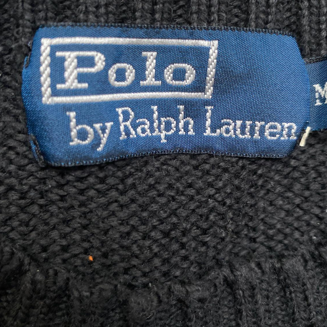 Polo Ralph Lauren Black and Red Knit Jumper (M)
