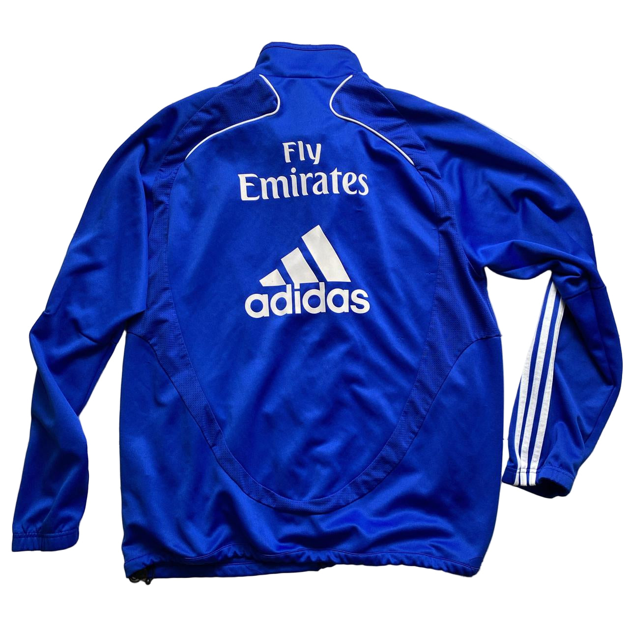 Adidas Hamburg SV Vintage Fly Emirates Blue and White Stripe Tracksuit Jacket (XL)