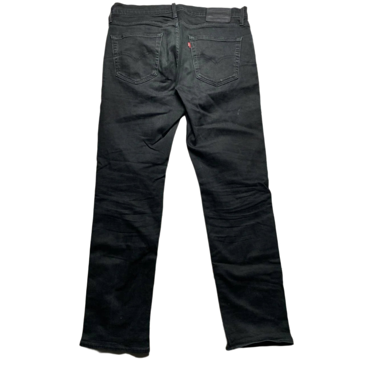Levis 514 Black Straight Leg Baggy Jeans (33W)