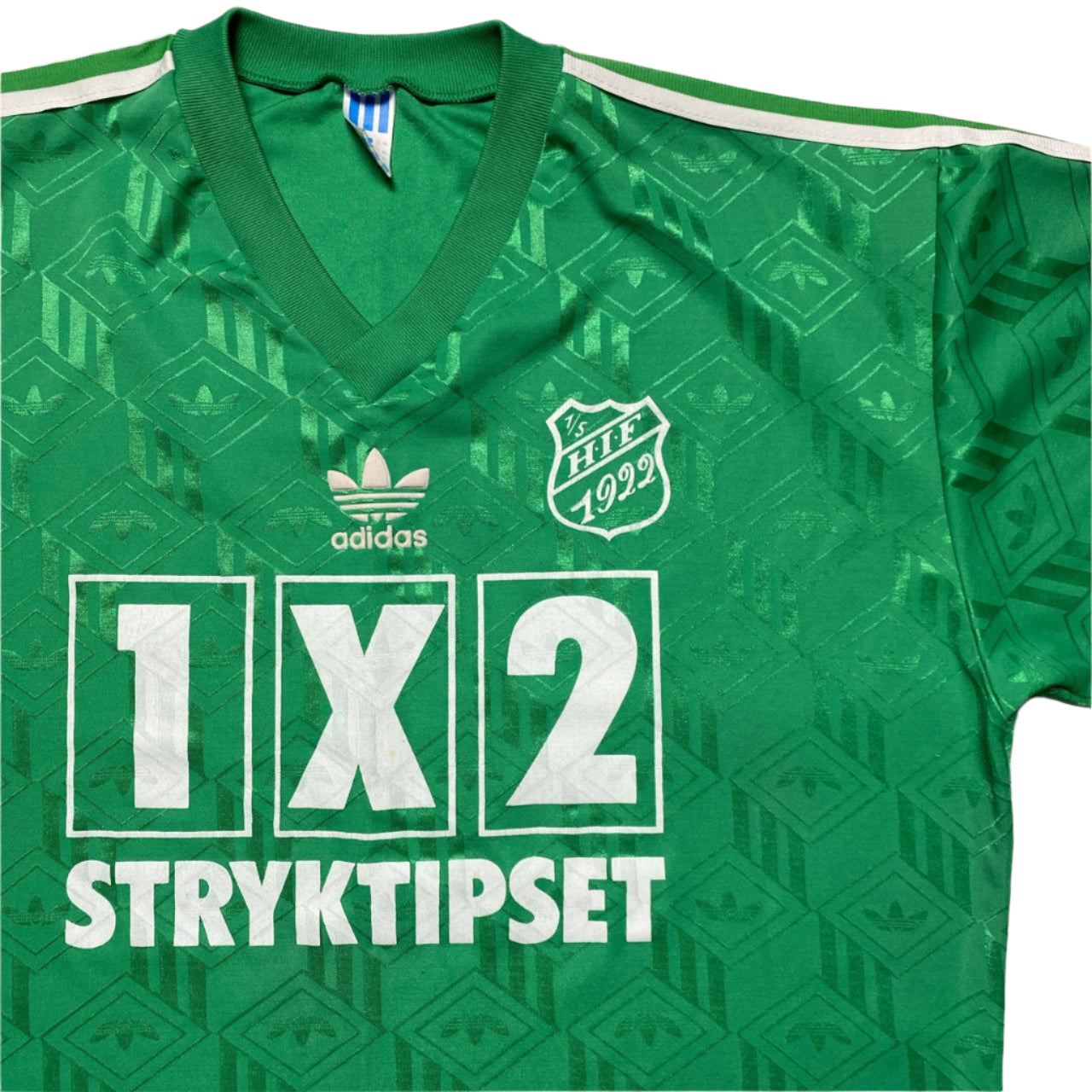 Adidas Sweden Hooks Idrottsforening 80βs Green and White Football Jersey (XL)