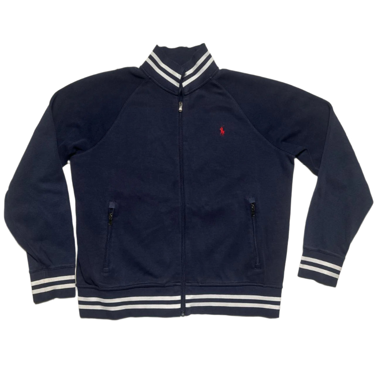 Ralph Lauren Polo Navy White and Red Pony Tracksuit Jacket Jumper (L)