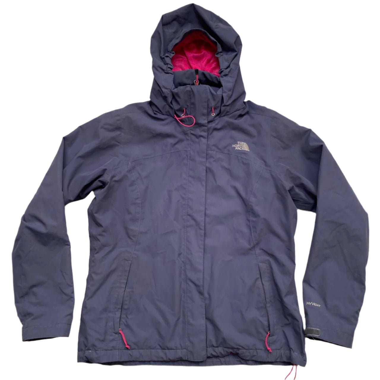 The North Face Hyvent Purple and Pink Womens Windbreaker Jacket (L)