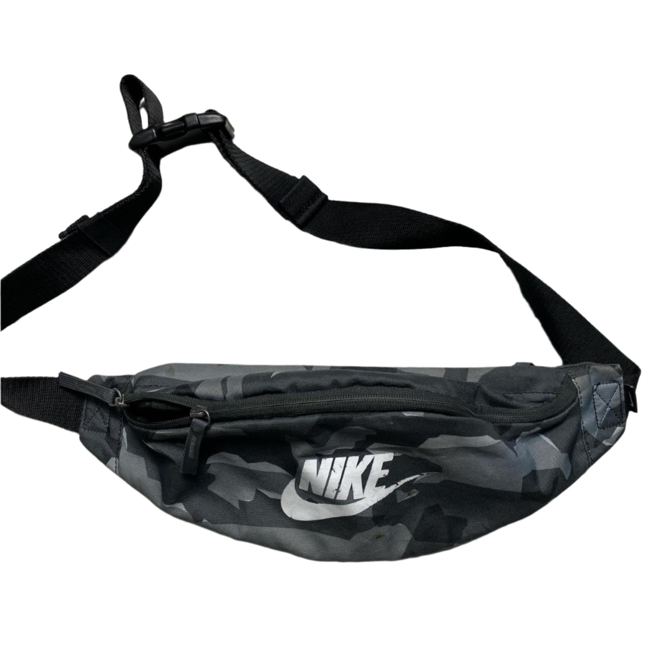 Nike Black Camouflage and White Pouch Fanny Pack Bag
