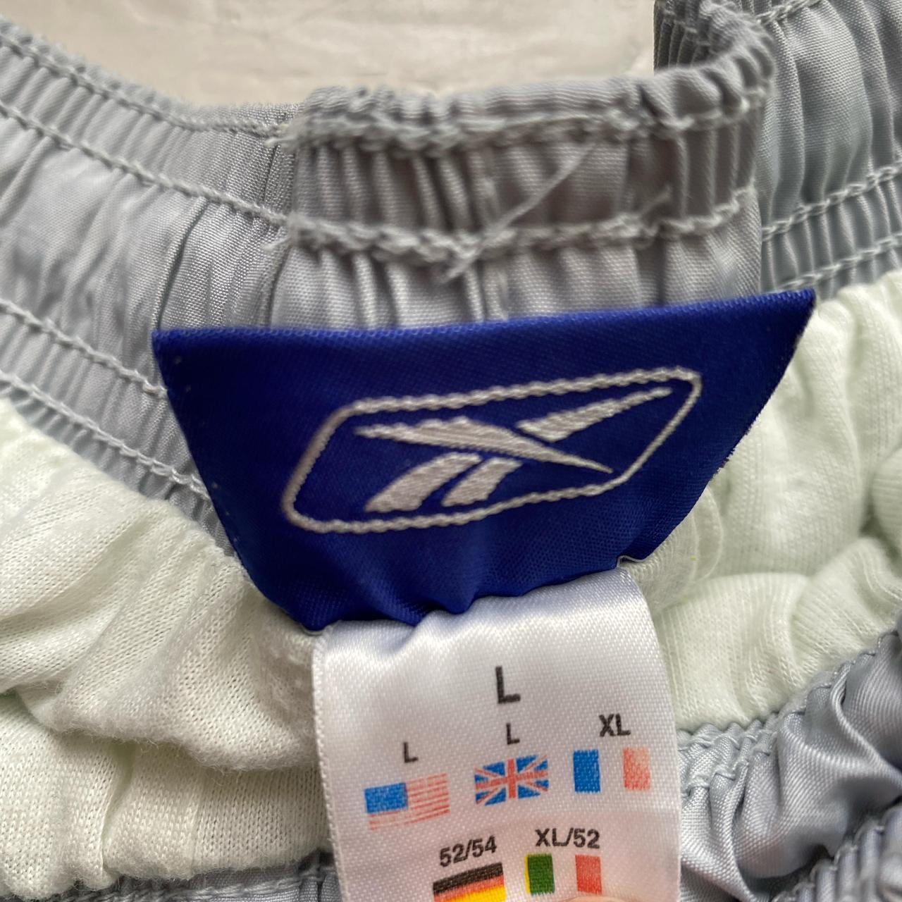 Reebok Silver Navy and Red Shell Trackpant Baggy Bottoms