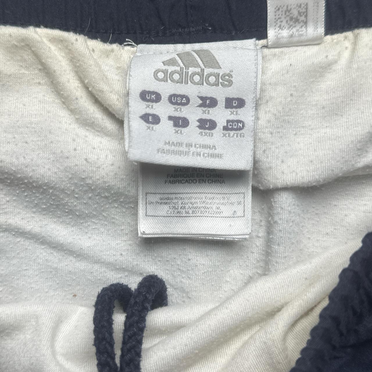 Adidas Navy and White Shell Shorts (XL)