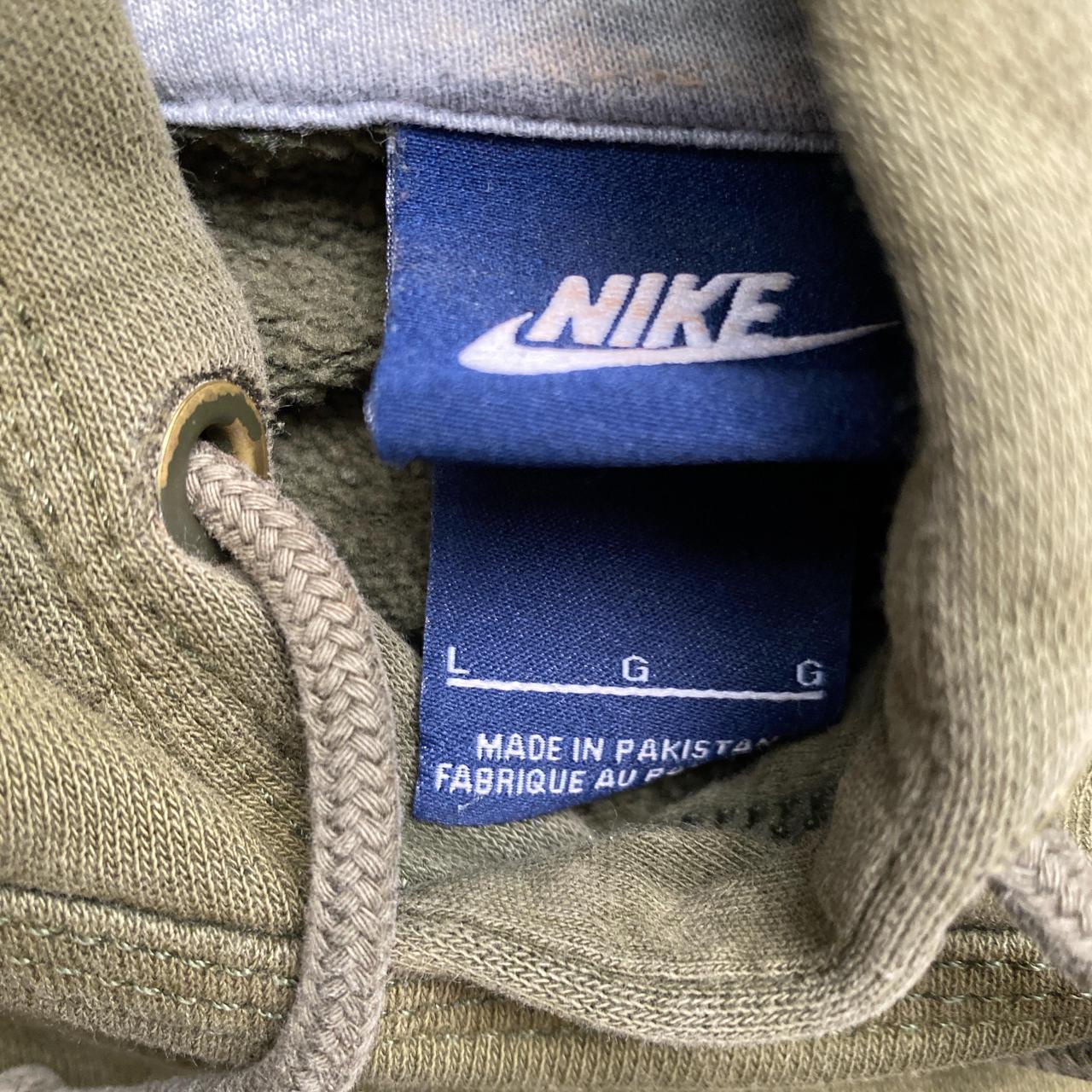 Nike Olive Green and Black Swoosh Hoodie (L)
