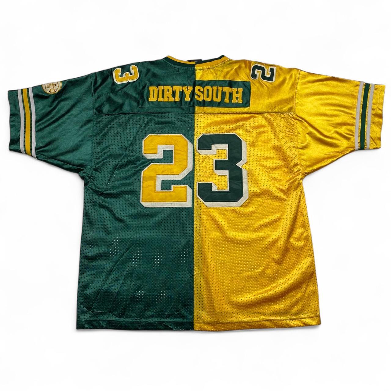 Dirty South Split Green and Yellow Vintage y2k 90’s Jersey (XL)