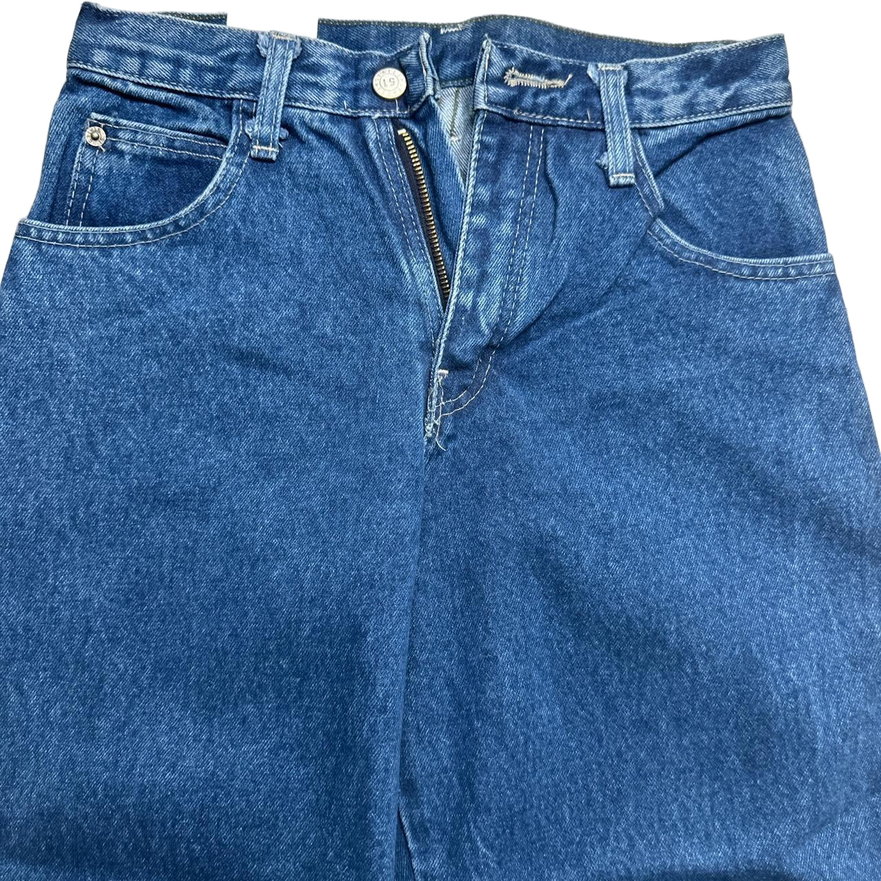 Heritage Casuals Vintage 90’s Embroidery Cartoon Smoking Lady Jeans (23W/24W)