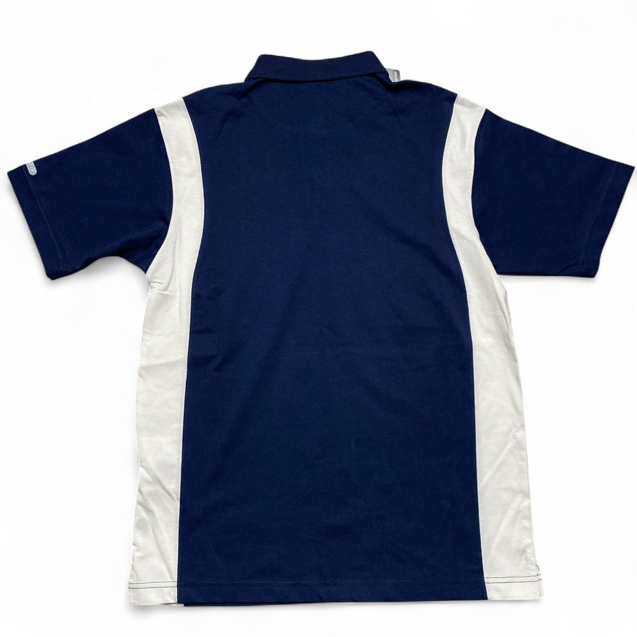 Nike Tennis Vintage Y2K Navy and White Polo Shirt (XS)