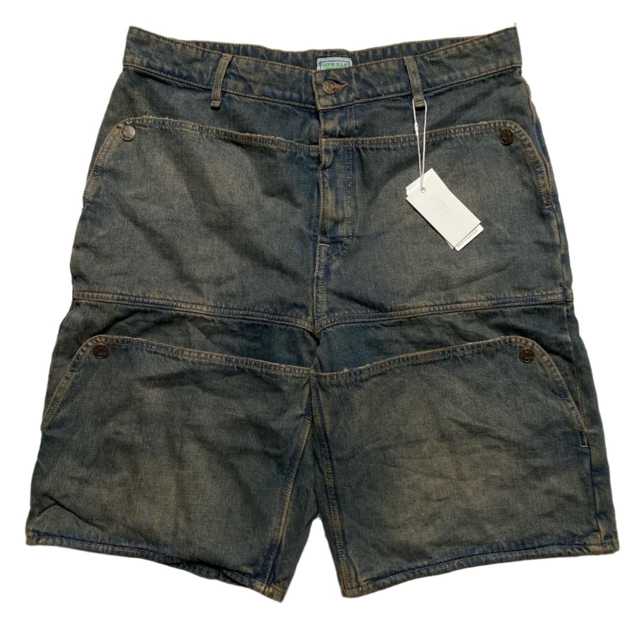 Guess Baggy Big Pocket Jort Jean Shorts (W 34)