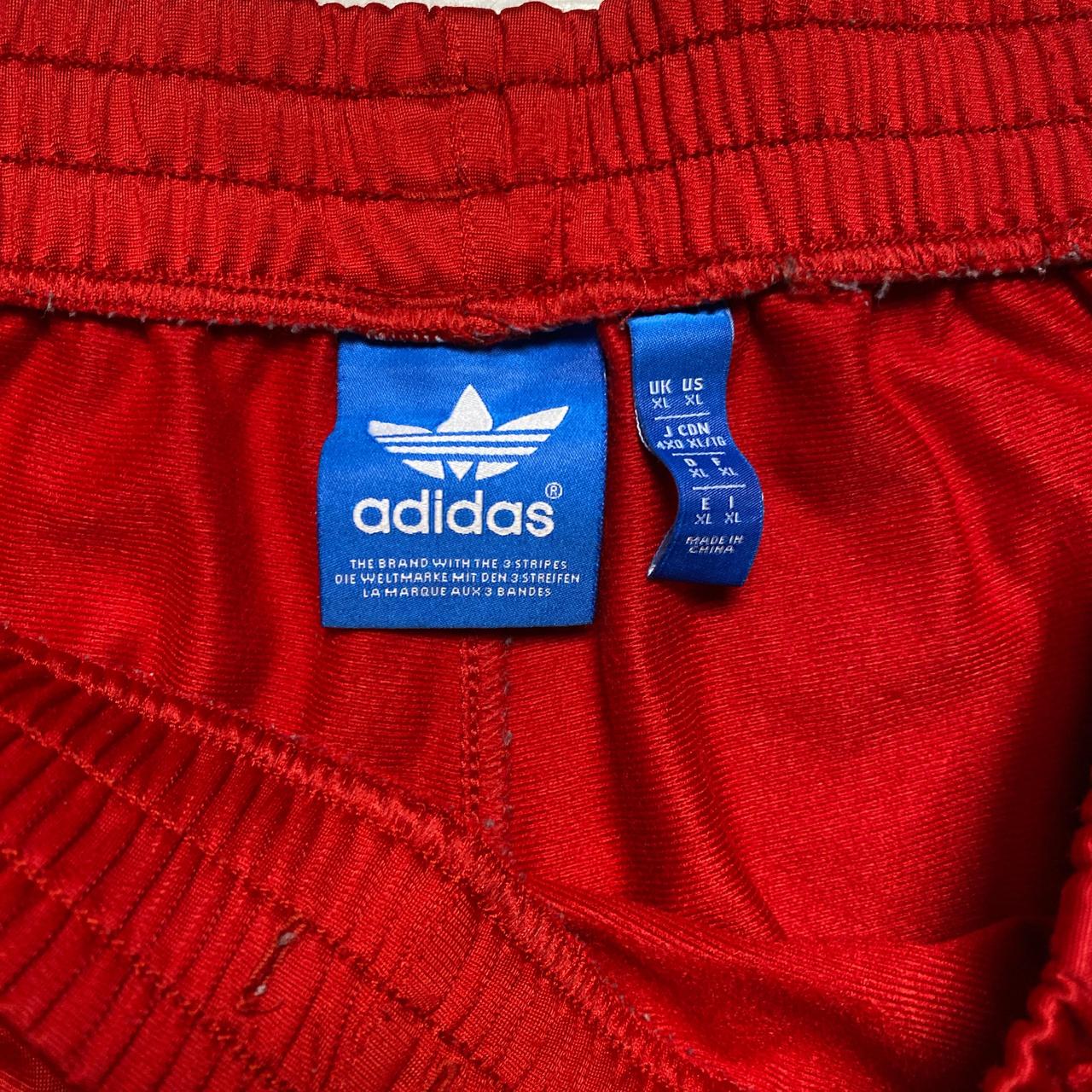 Adidas Red and White Shorts (XL)