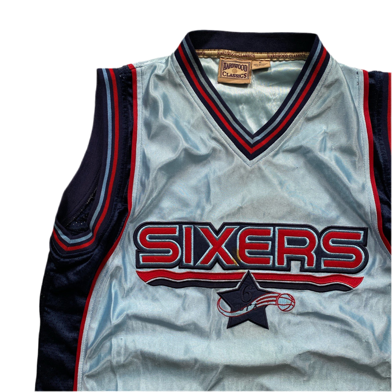 Sixers Vintage Harwood Classics Basketball Jersey (XL)