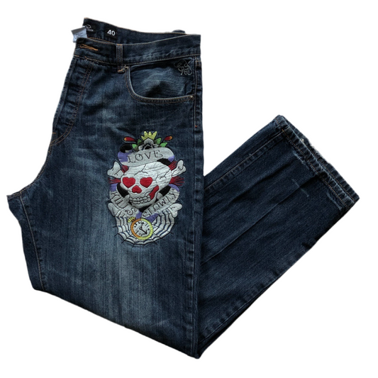 Ed Hardy Love Kills Skull Jeans (40W)