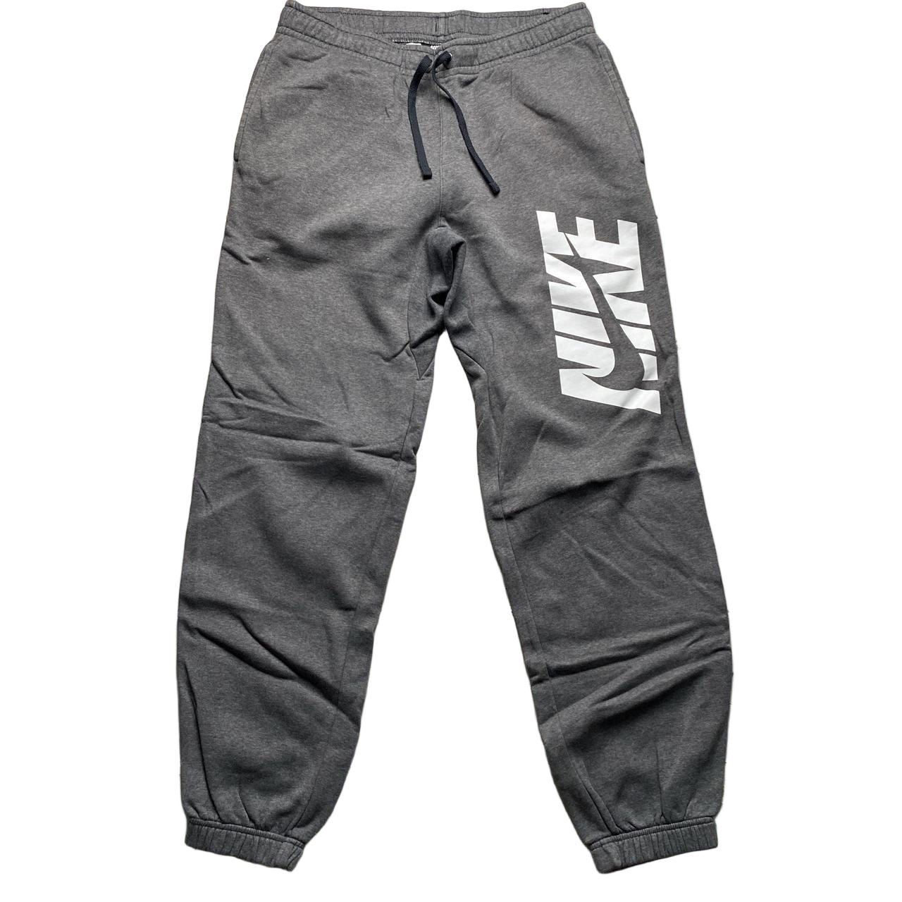 Nike Club Swoosh Spellout Grey and White Joggers (M)