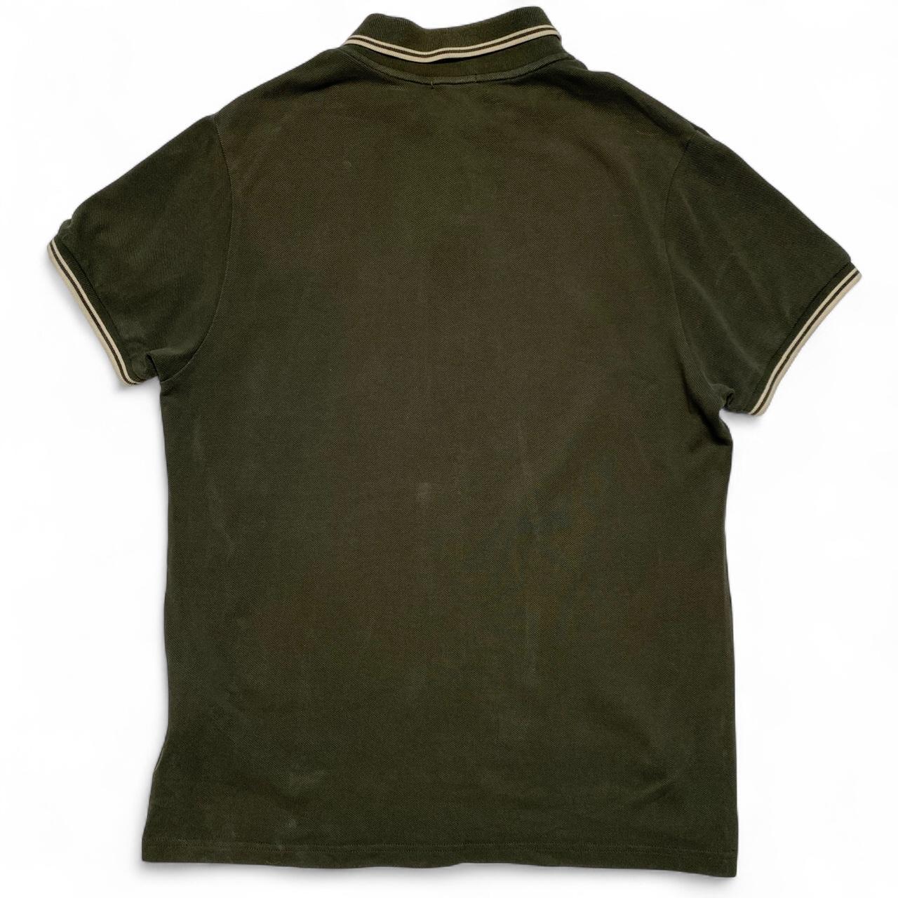 Moncler Khaki Green and White Polo Shirt (M)