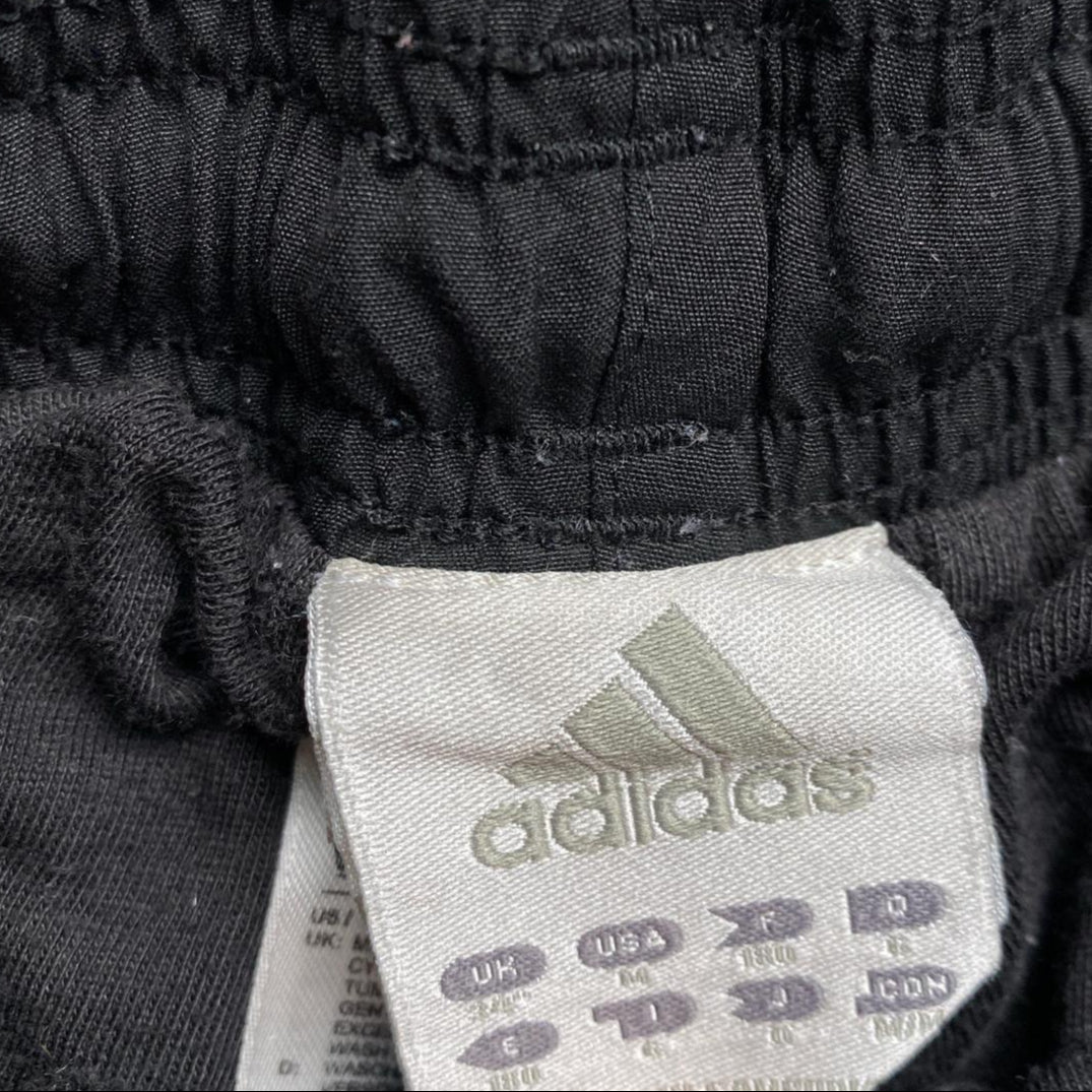 Adidas Blue and Black Baggy Shell Trackpant Bottoms (M)