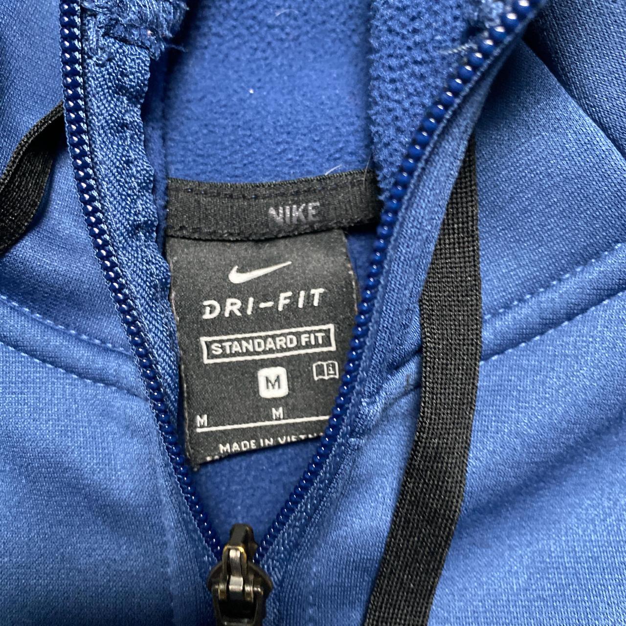 Nike Dri Fit Blue and Black Hoodie (M)