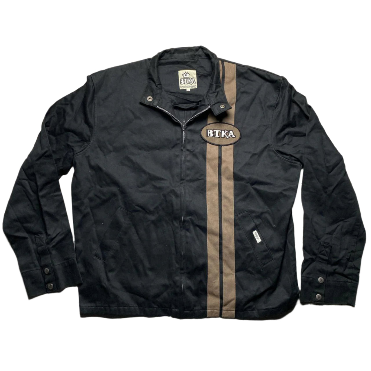 BTKA London Black and Brown Bomber Jacket (L)