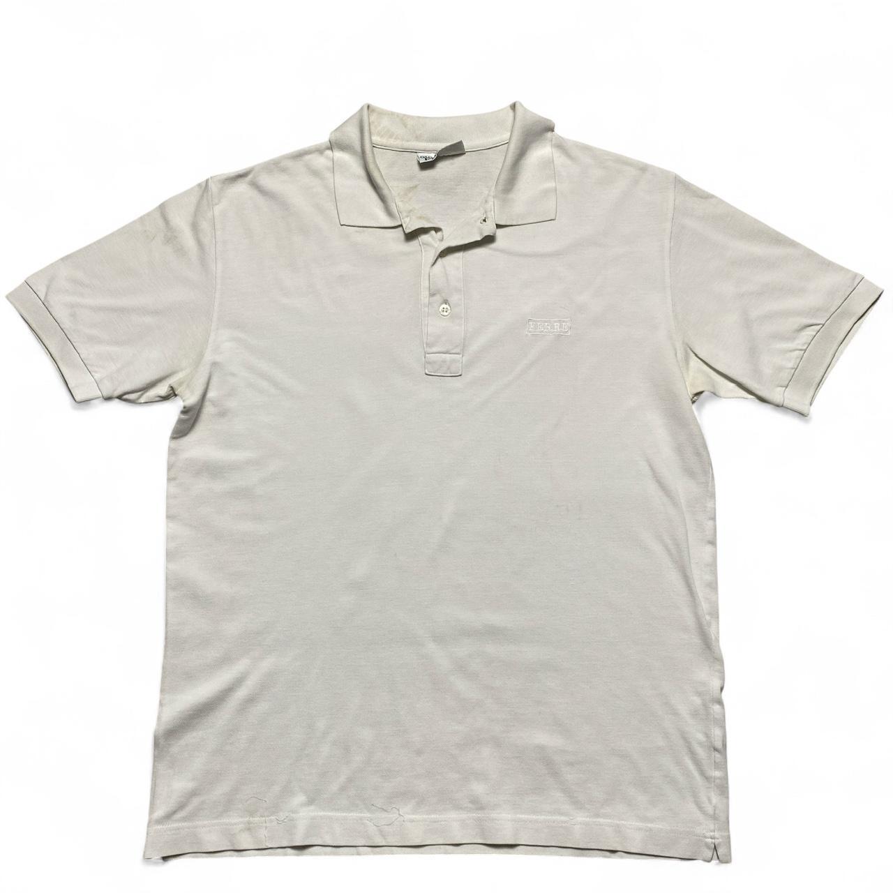 Gianfranco Ferre White Short Sleeve Polo Shirt (L)