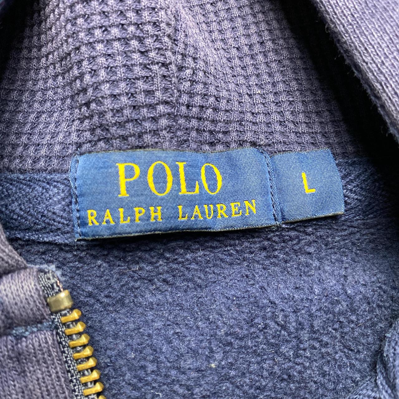 Polo Ralph Lauren Navy and Yellow Pony Hoodie (L)