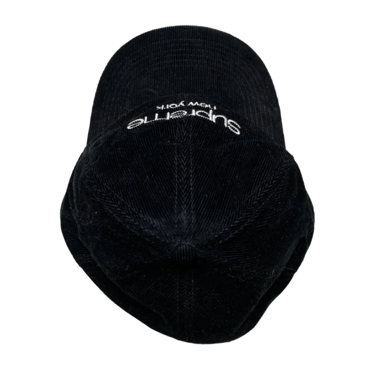 Supreme New York Black and White Goretex Corduroy Cap
