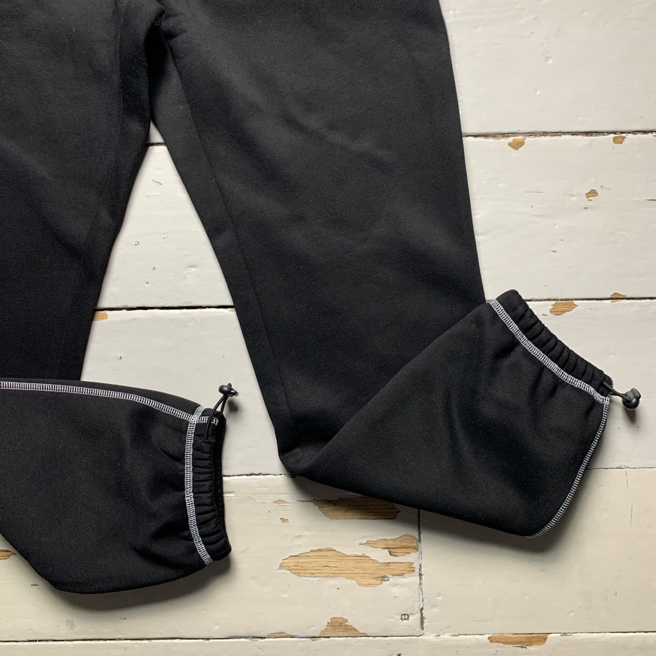Black The Trio Contrast Stitch Sweatpants
