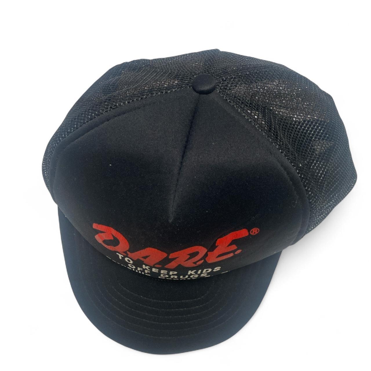 DARE To Keep Kids Off Drugs Vintage 90βs black trucker hat
