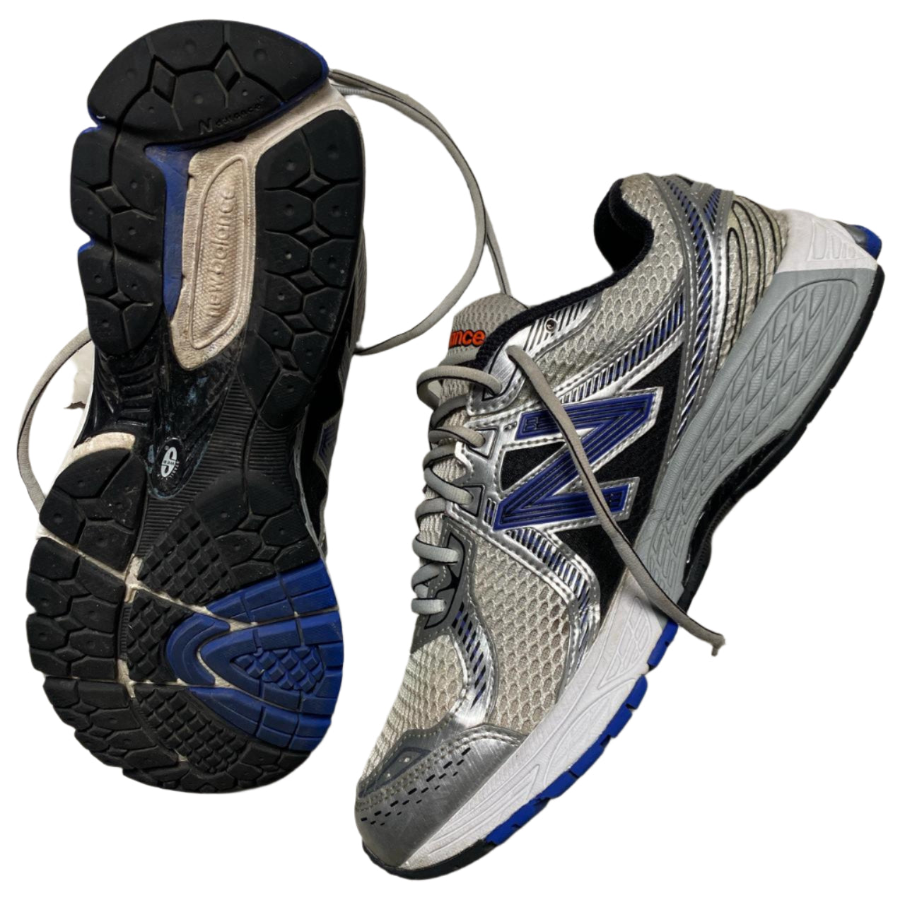 New Balance 860 V2 Silver and Blue Trainers (UK 10.5)