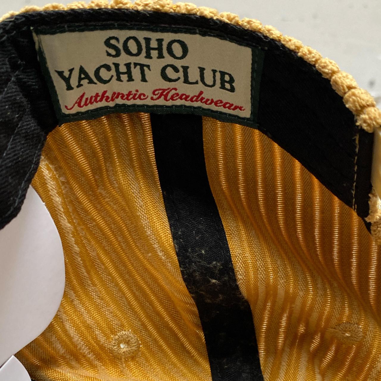 Corteiz Soho Yacht Club Corduroy Tan Brown Velour Snapback Cap