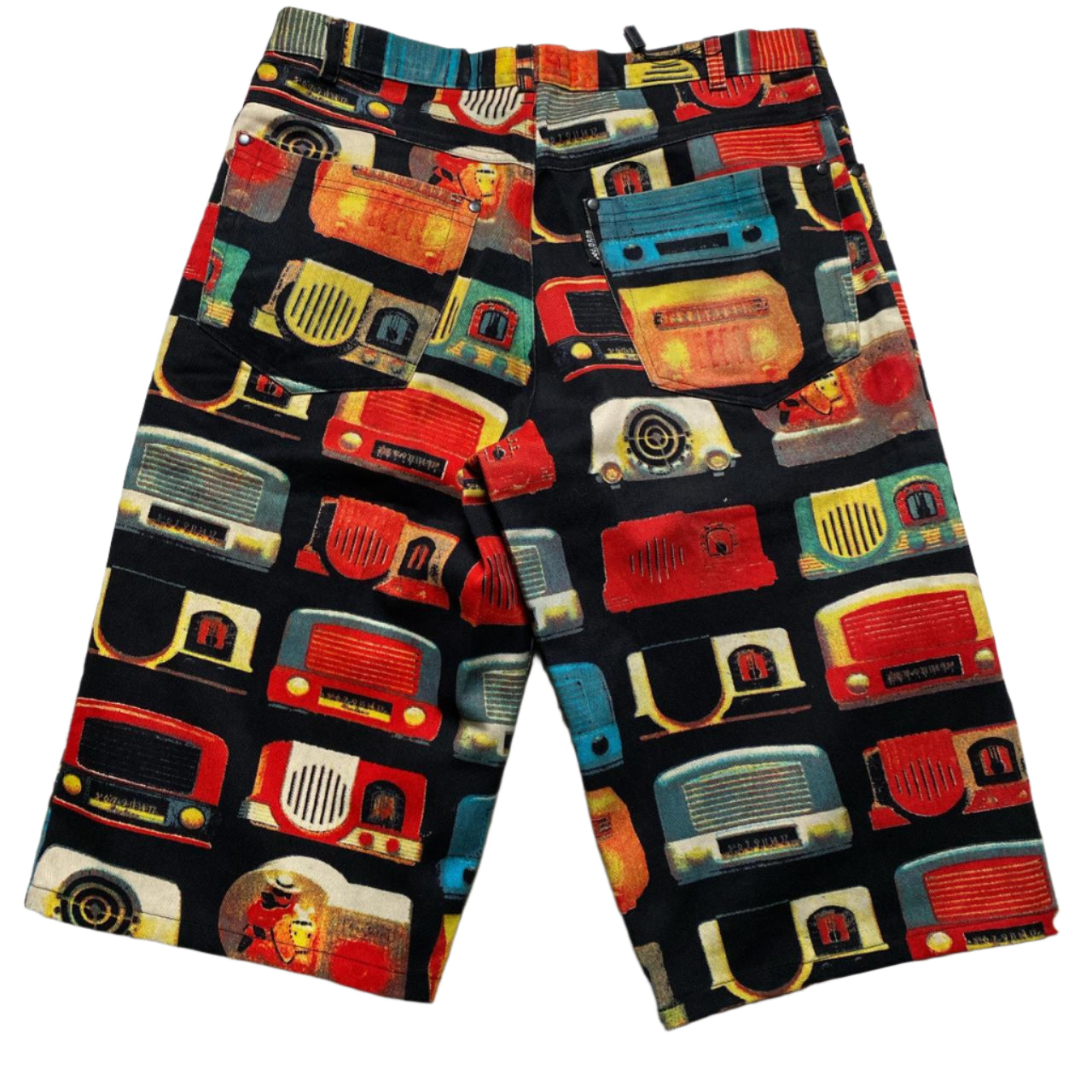 Guy O’Polo Vintage 90’s Radio Print Jorts Jean Shorts (36W)