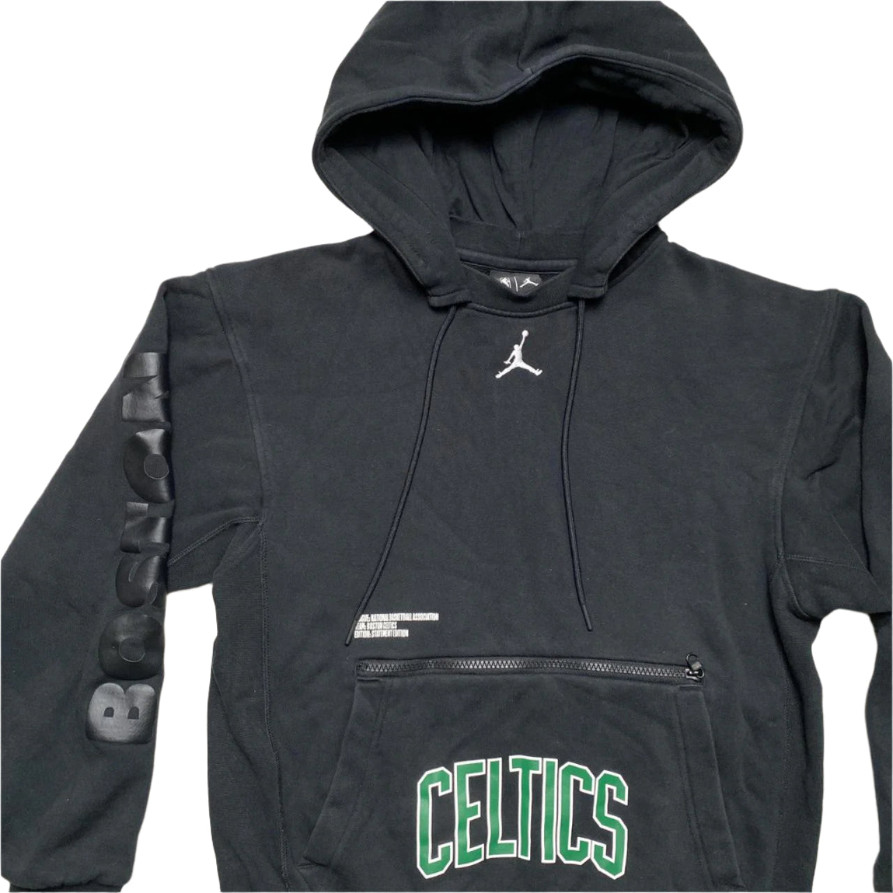 Jordan Boston Celtics Black Green and White Hoodie (XS)