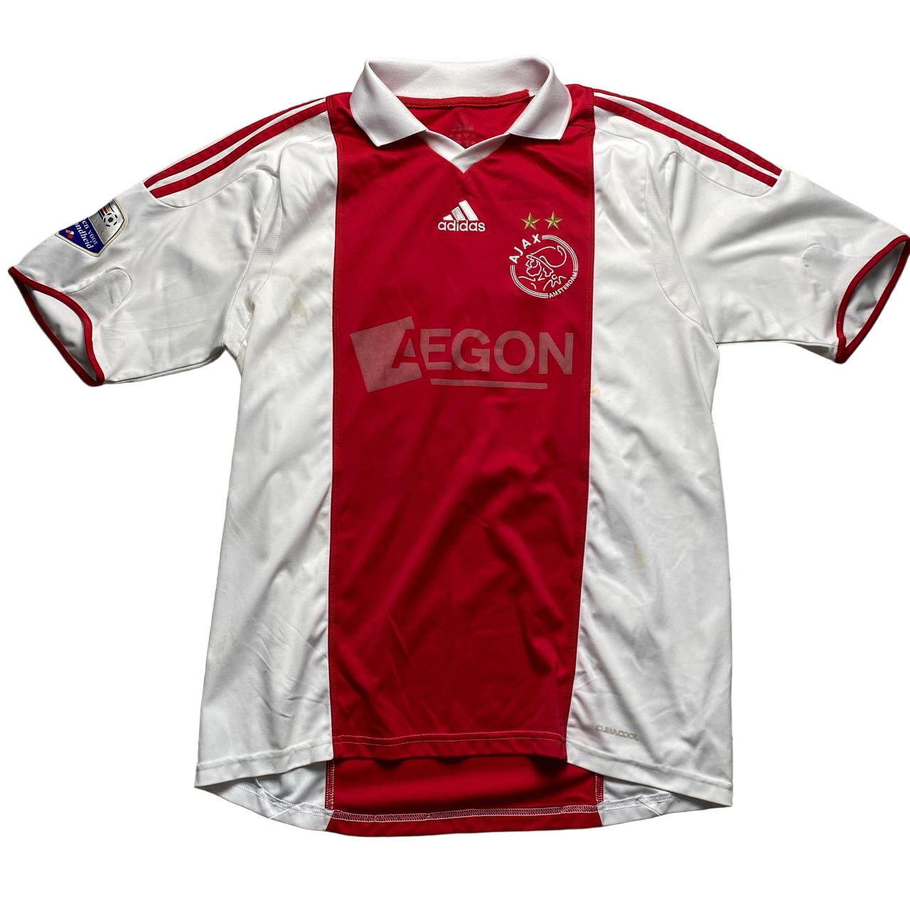 Adidas Ajax 2004/5 Vintage Football Jersey Red and White Suarez (L)