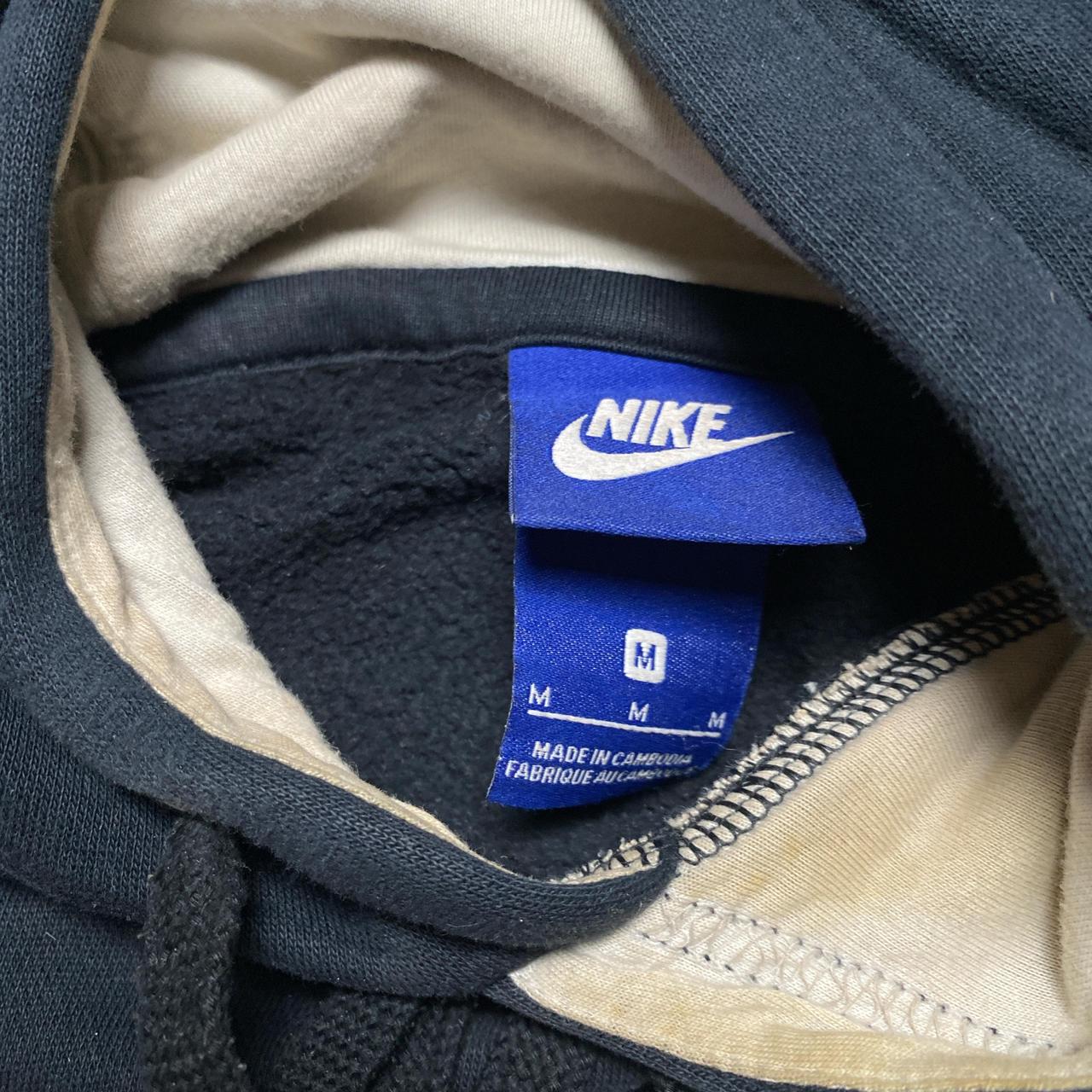 Nike Club Black and White Spellout Hoodie (M)