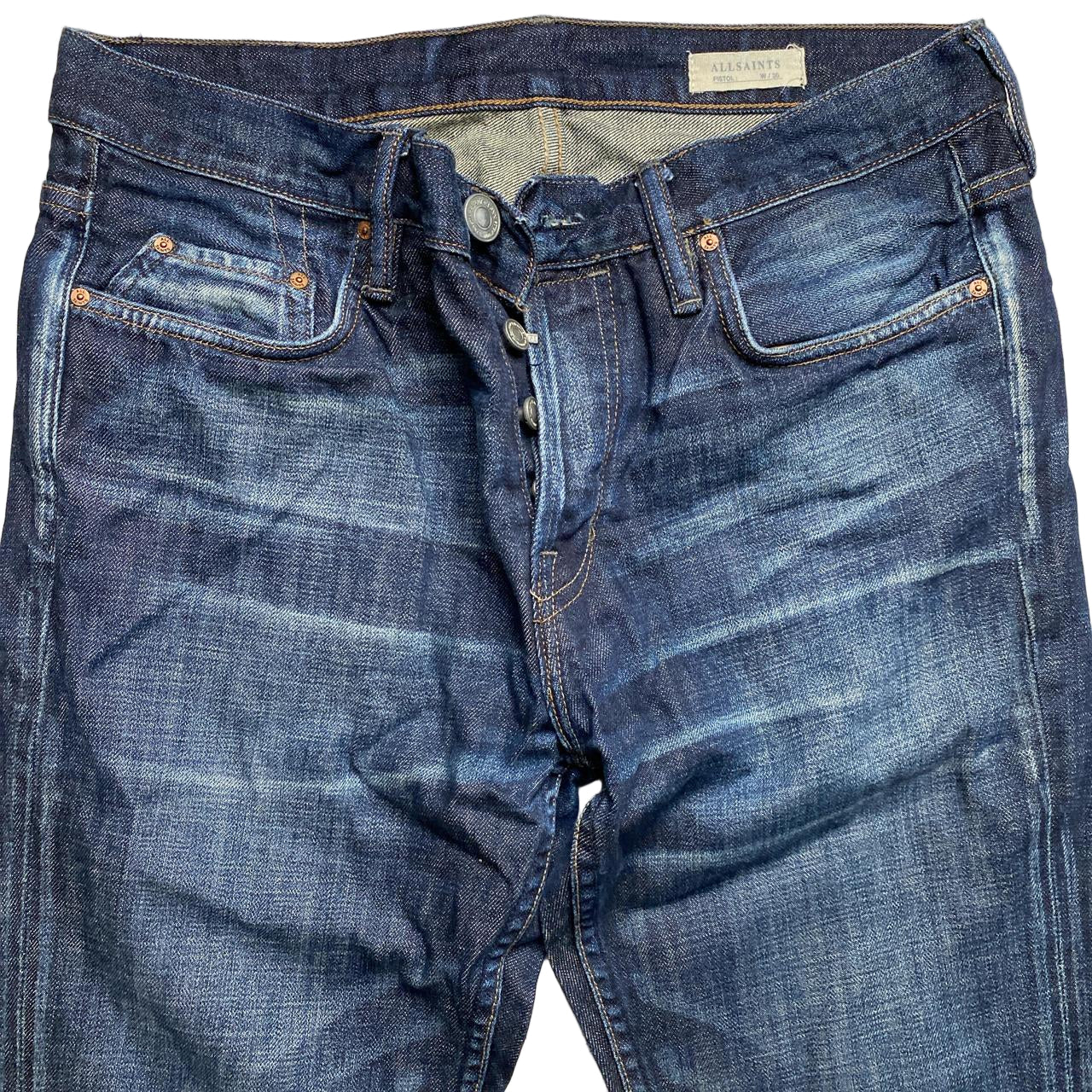 All Saints Pistol Navy Slim Jeans (30W)