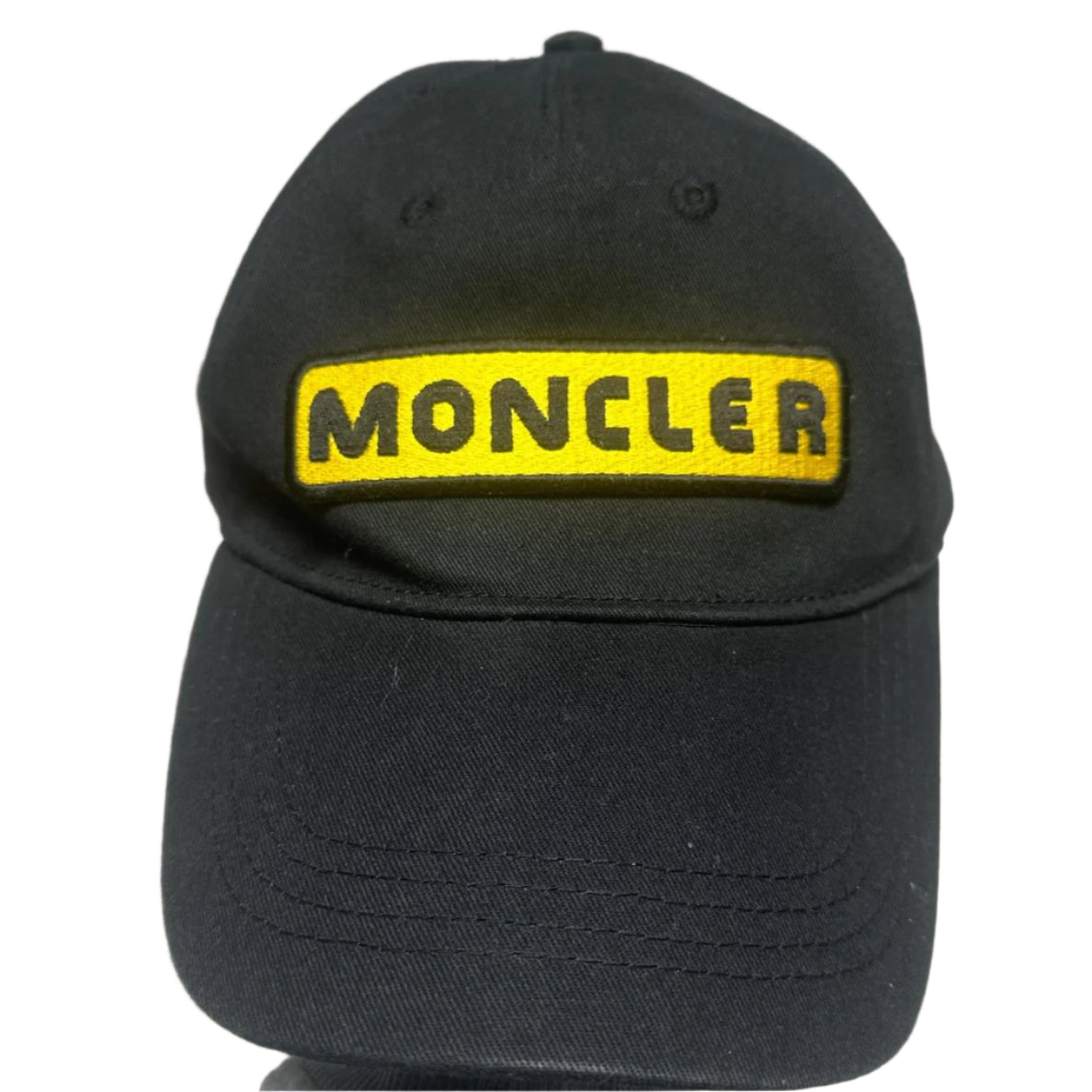 Moncler Black and Yellow Cap