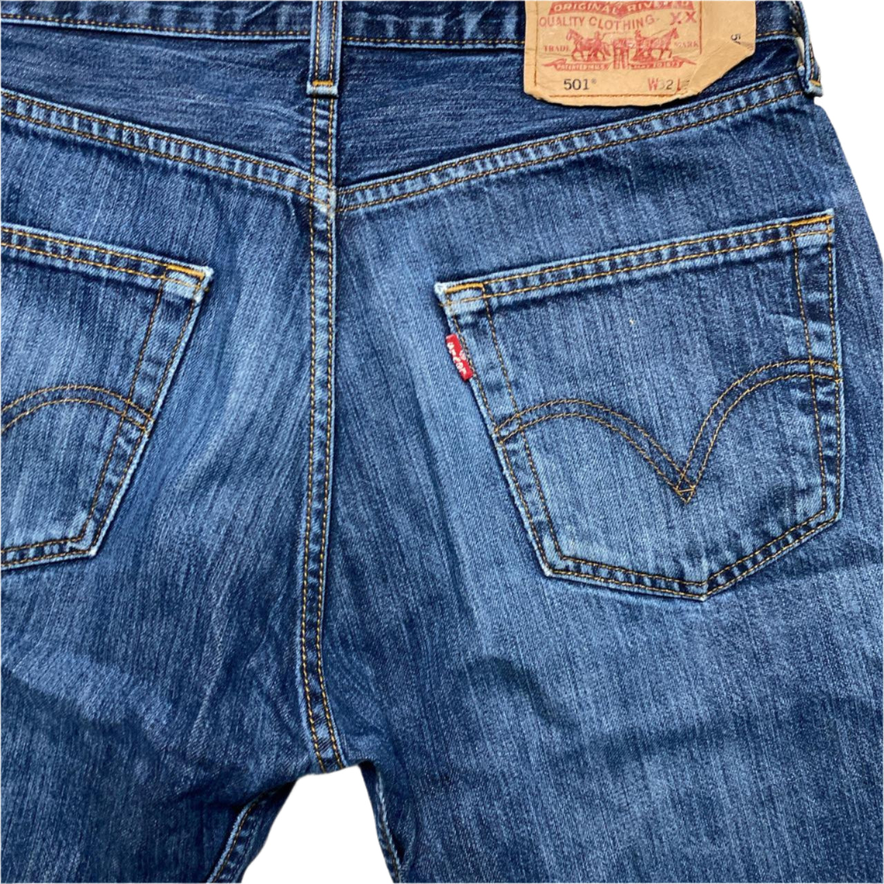 Levis 501 Denim Jort Jean Shorts CutDowns (W 32)