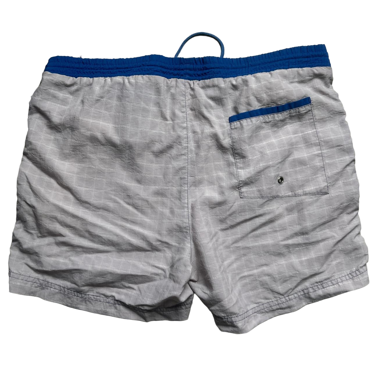Adidas Vintage Grey and Blue Shorts (S)