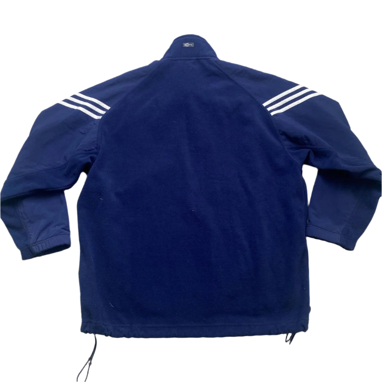 Adidas Navy and White Climawarm Fleece and Shell Zip Jumper (L)