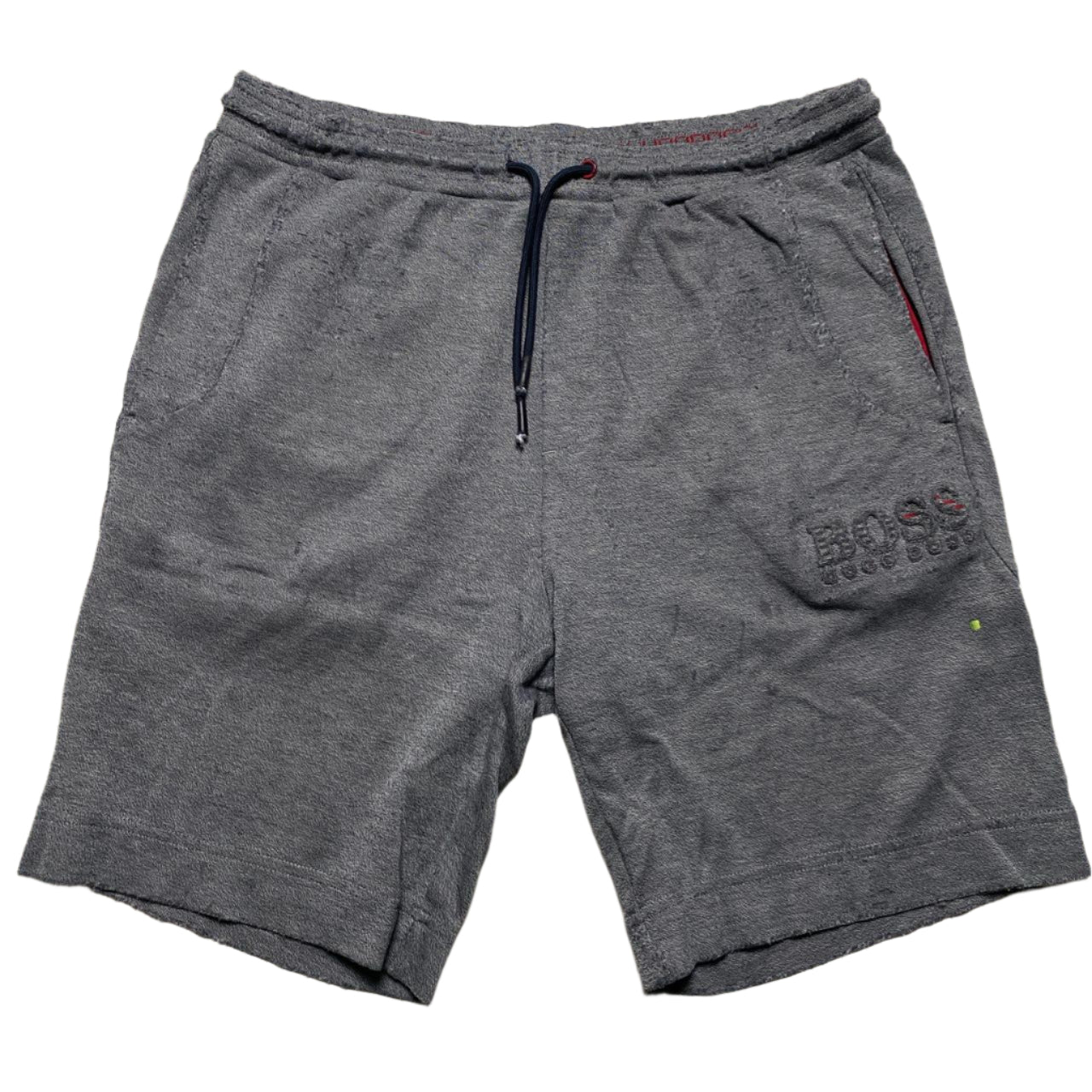 Hugo Boss Grey and Red Cotton Shorts (M)