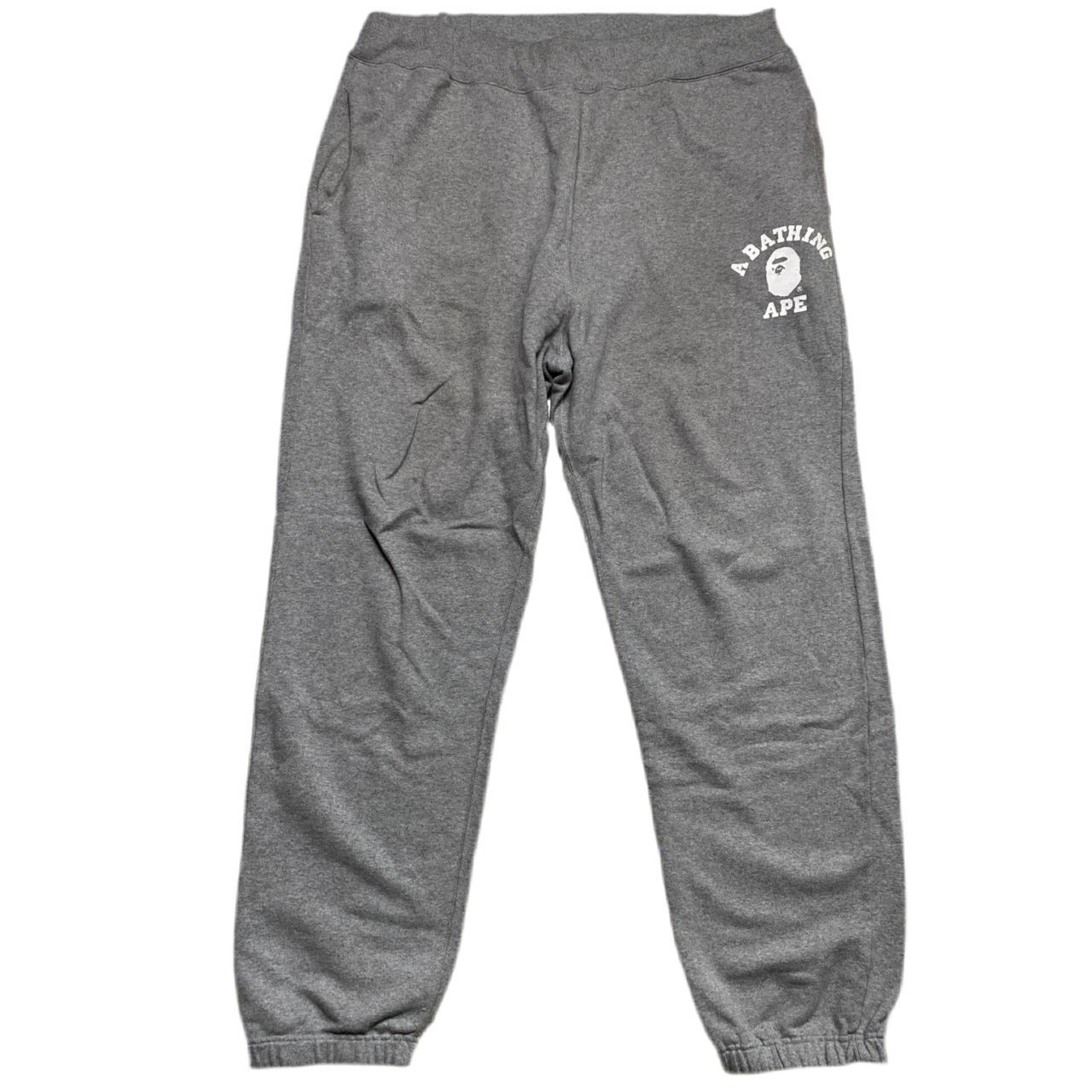 Bape A Bathing Ape Grey and White Baggy Joggers (2XL)