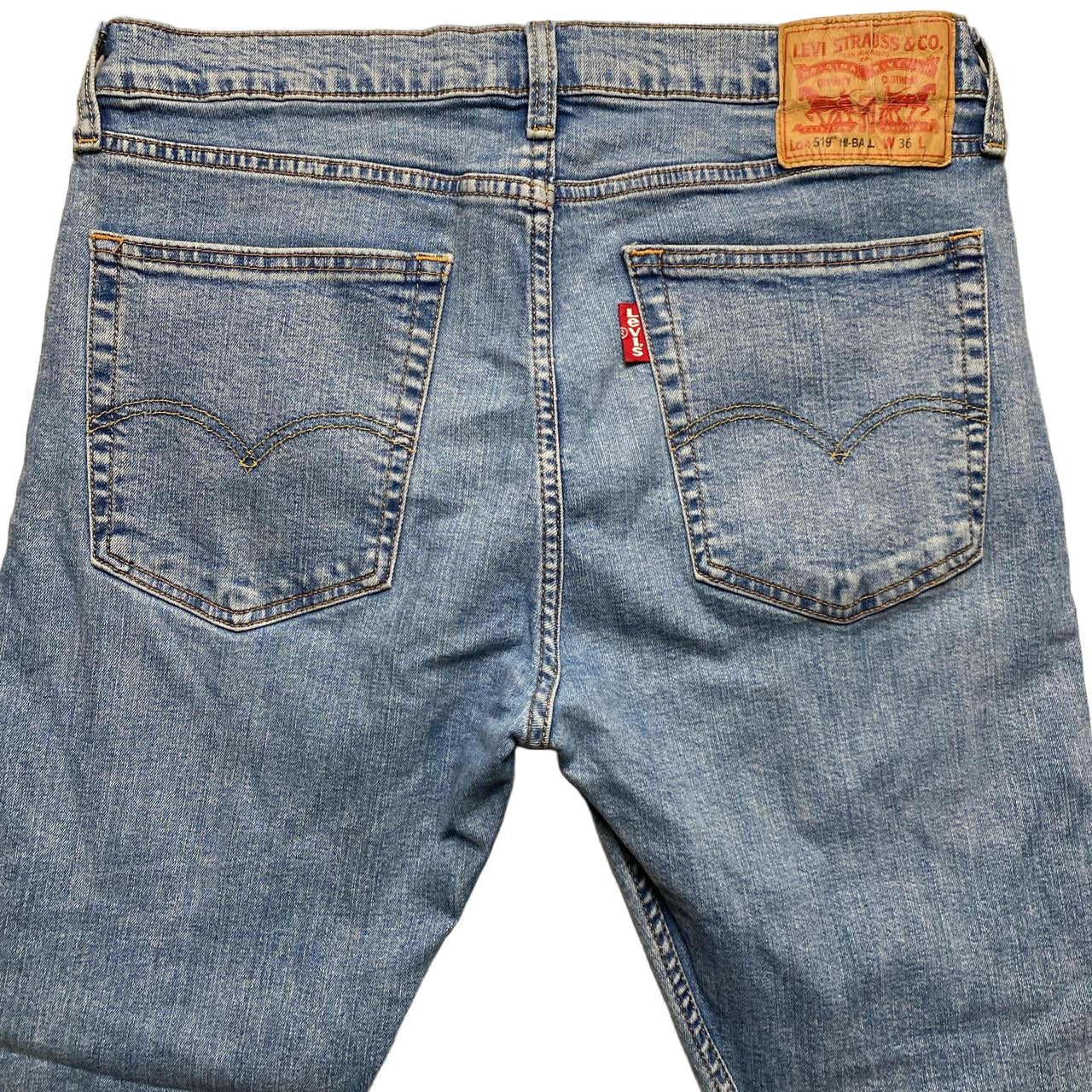 Levis 519 Hi Ball Light Blue Stonewash Vintage Jeans (36W)