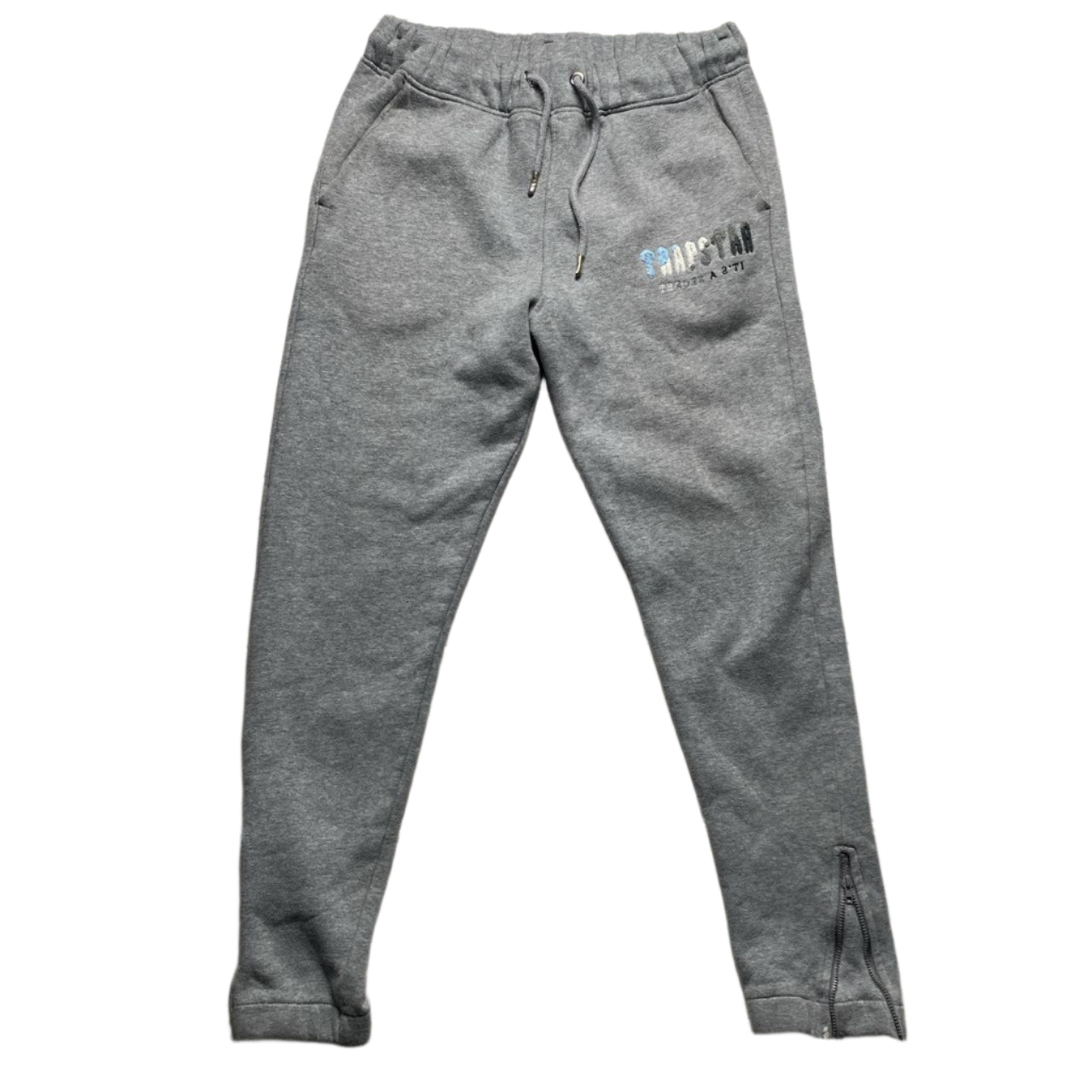 Trapstar Chenille Ice Grey White and Blue Tracksuit (S)