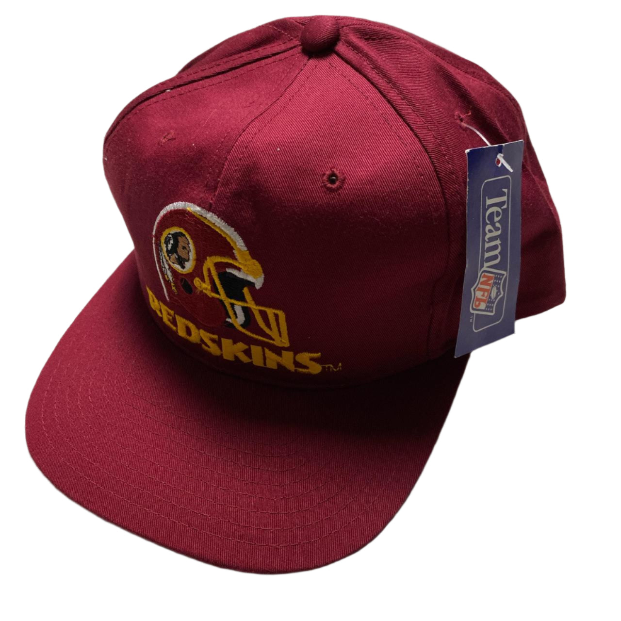 Washington Redskins NFL Vintage 90’s Green Brim Snapback Cap Burgundy and Yellow