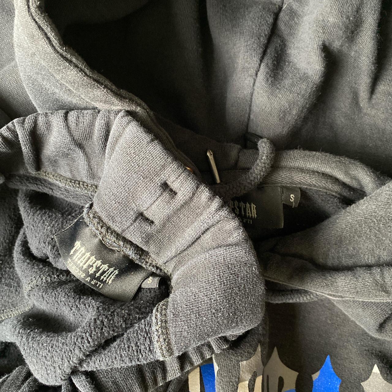 Trapstar Irongate Blue and Grey Camouflage Black Tracksuit (S)